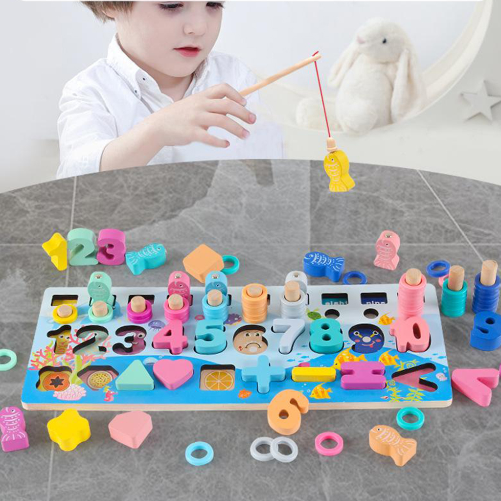 Montessori Toys Early Educational Toys Math Learning Toy Fishing Game Toys
