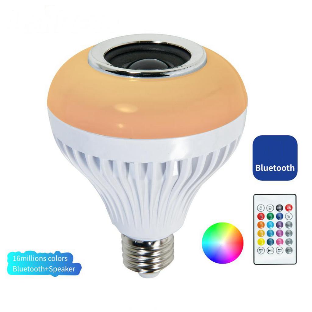 5x5-7W Wireless Bluetooth Speaker Lamp LED RGB Music Bulb Light E27 Dimmable