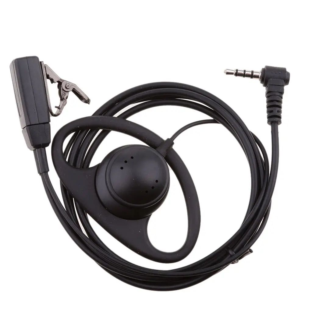 D Shape Earpiece Headset PPT Mic for Yaesu Vertex VX-1R 2R 3R 5R 150 160 180