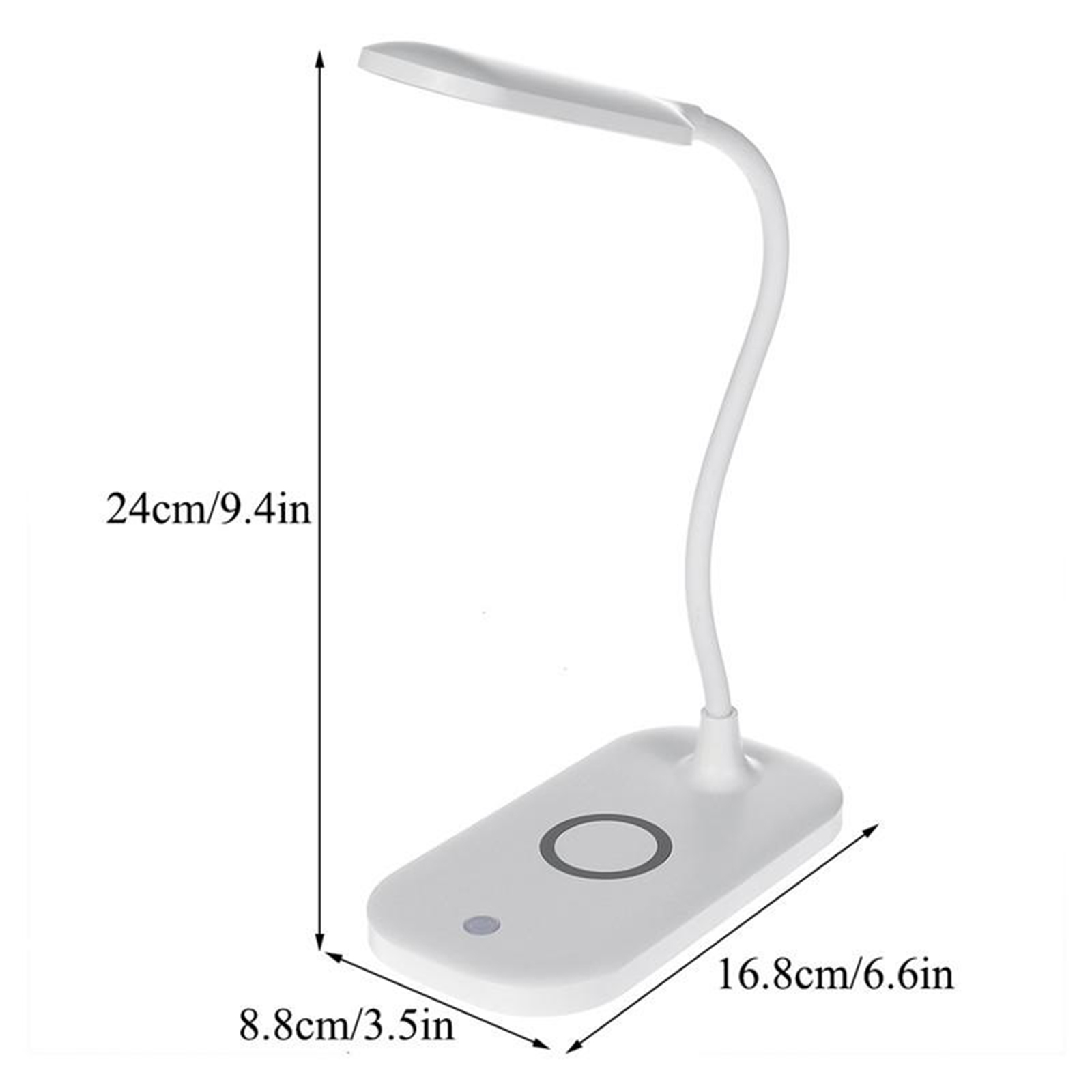 Dimmable LED Desk Lamp Room Reading Light Lamp 10W Wireless Charger