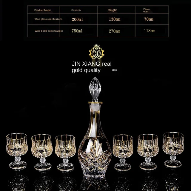 Crystal Bar Glass Sets Home 6 Shot Glass Dispenser Whiskey Decanter Bar Sets  Wine Accessories Kieliszek Do Wina Wine Set - AliExpress