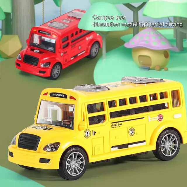 Totority 5 Unidades Puxar Para Trás Modelo De Ônibus Realista Modelo De  Ônibus Escolar Ônibus Simulado De Inércia Brinquedo De Carro Móvel Filho  Enchimento Liga Puxe o Carro Para Trás