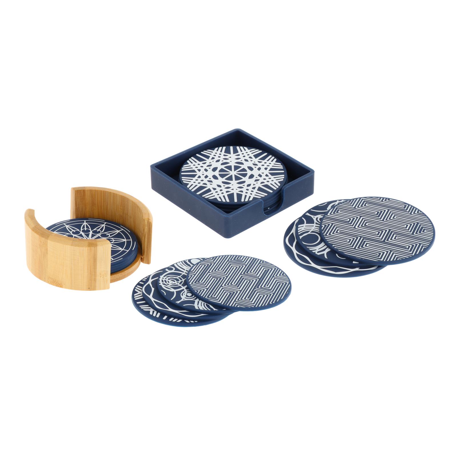8piece Drinks Coasters Kitchen Cup Pads Coaster Holder Home Decoration