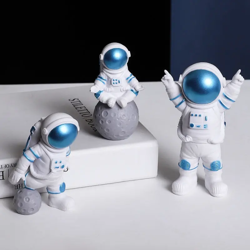 3pcs Astronaut action figure Set Home Decor cute astronaut Statue Sculpture Set 