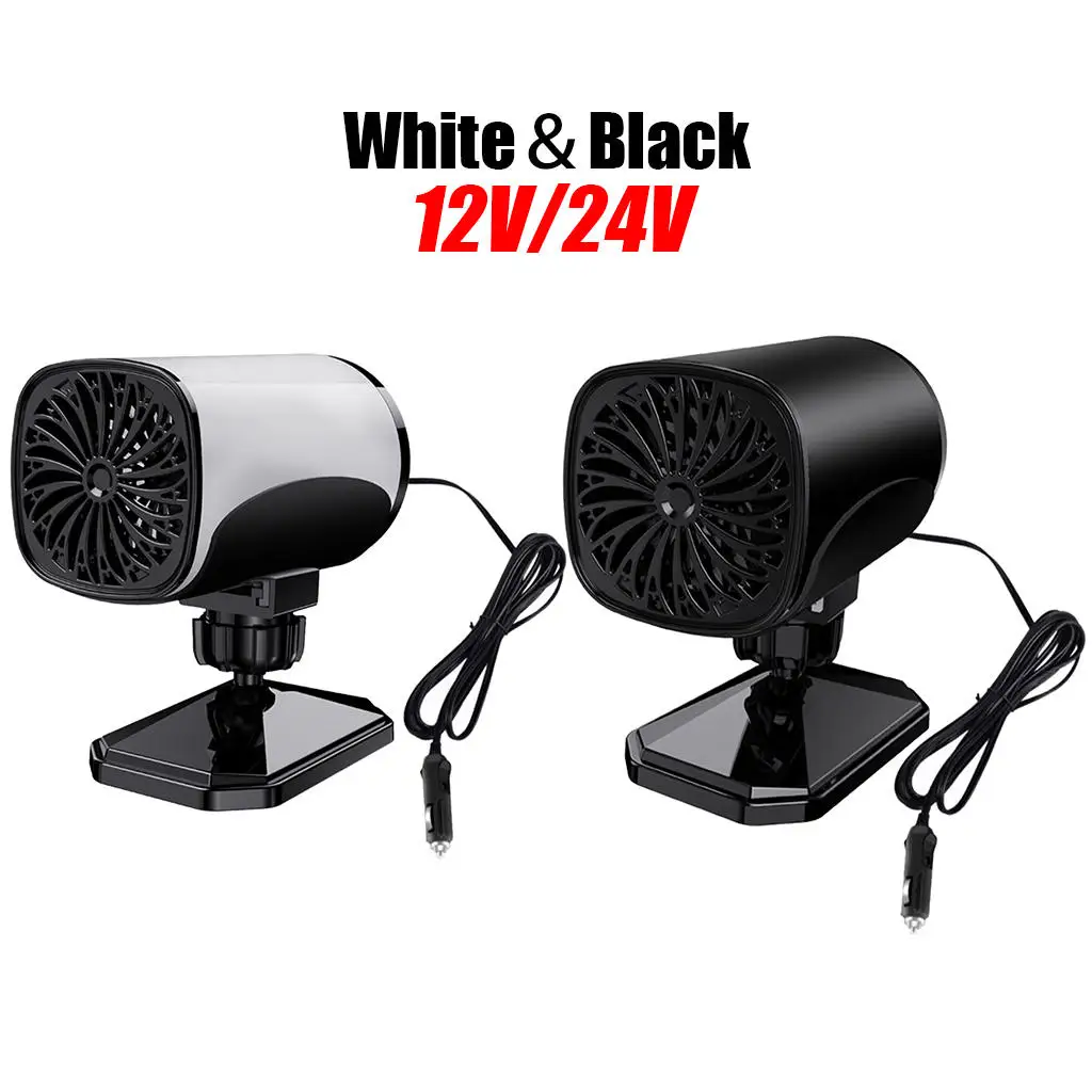 2 in 1 Car Heater Fast Heating with Heating Cooling Modes 120W Demister Fan Automobile Windscreen Fan Plug in Cigarette Lighter