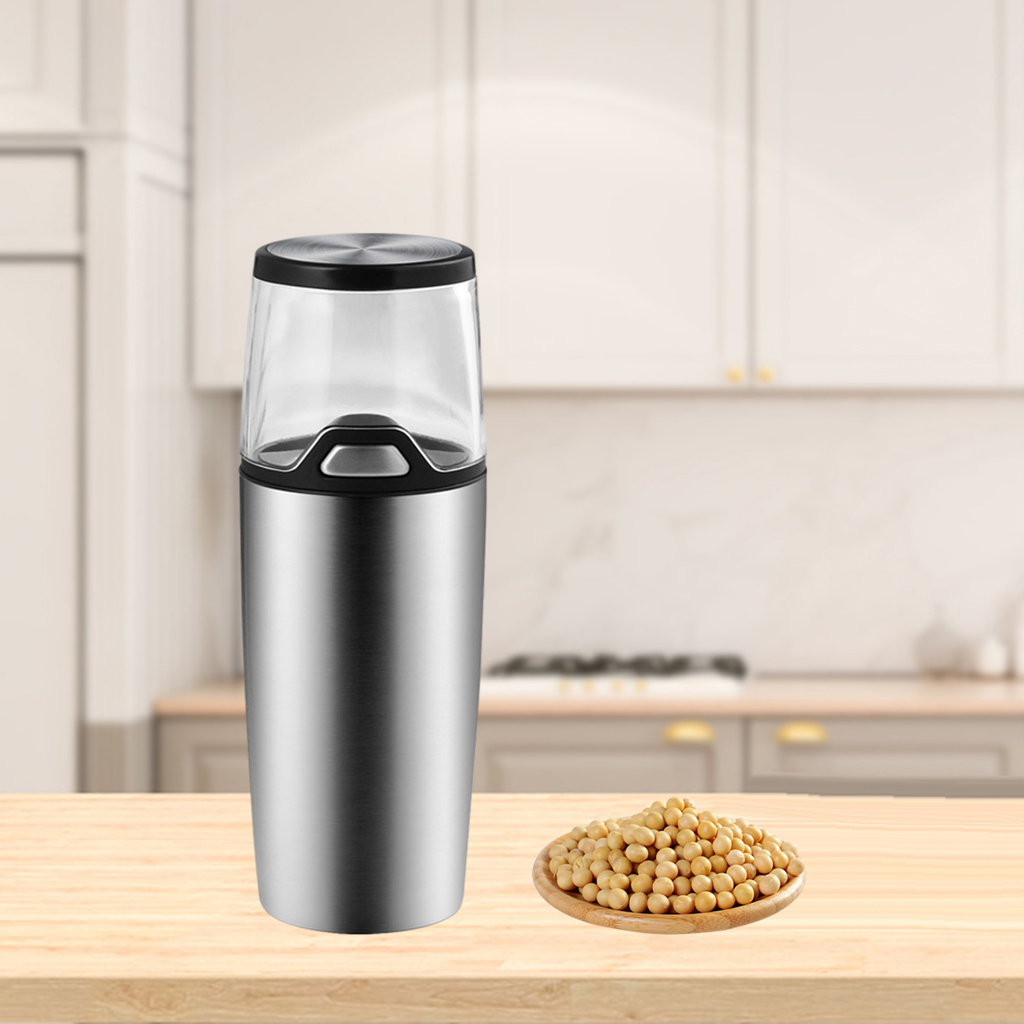 Electric Salt and Pepper Grinder Refillable Stainless Steel with LED Light Peppercorn Grinder One Handed Battery Operated