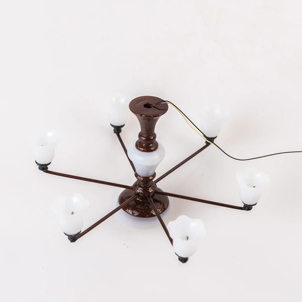 Miniature Chandelier Lamp Celing Lamp Model Sand Table Doll House Decor