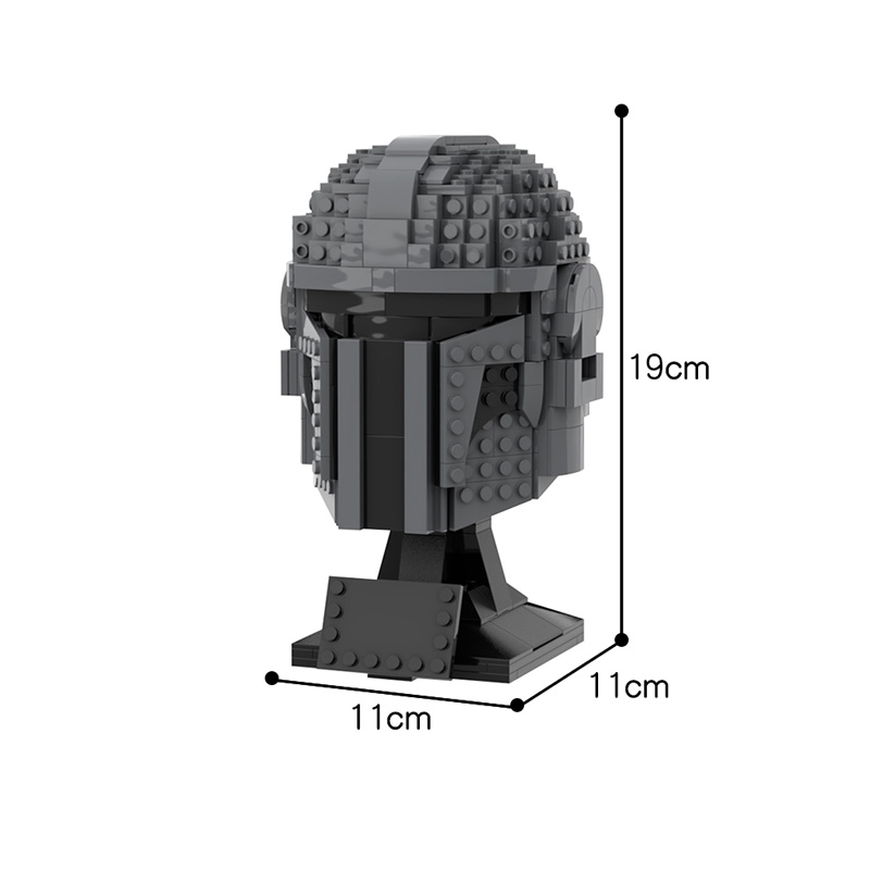 MOC For Manda Space War Black Helmet Statue Building Blocks Kit Simulation Hero Head Bricks Idea Toys For Children Birthday Gift 6 H705459f2a8494efe8123cf6de81ff3cfb
