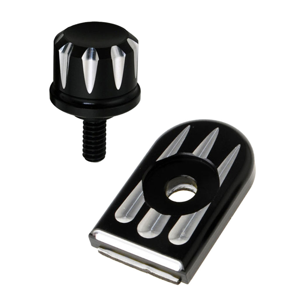 Aluminum Fender Seat Bolt Tab Screw Mount Knob Edge Cut Cover For Harley C Type