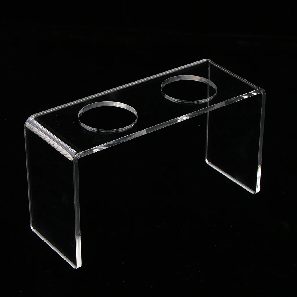 2 Holes Acrylic Ice Cream Stand Holder for Ice Cream Cake Candy Display Tools Baby Showers Party Birthday Decoration
