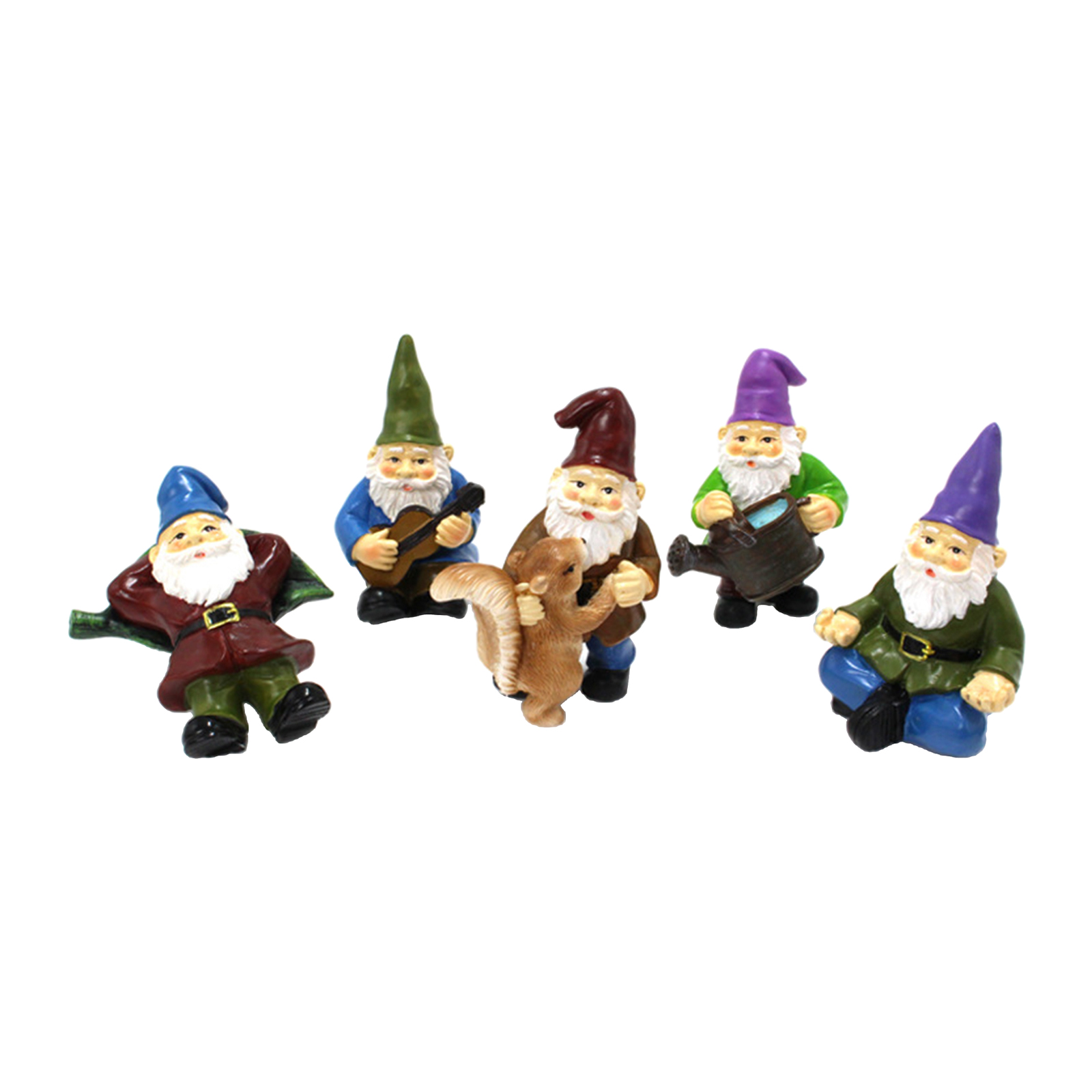 5pcs Mini Resin Garden Landscape Ornaments Decoration Outdoor Fairy Miniature