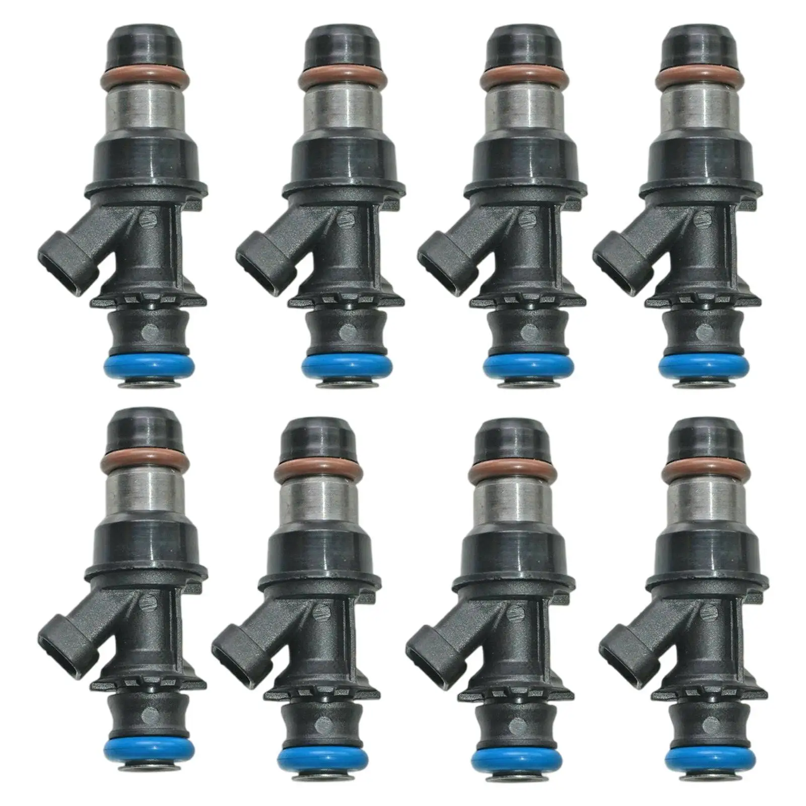 Set of 8 Fuel Injectors Car Supplies Vehicle Parts Black Replacement Fit for Cadillac V8-5.3L/6.0L 02-05 17113553 Accessories