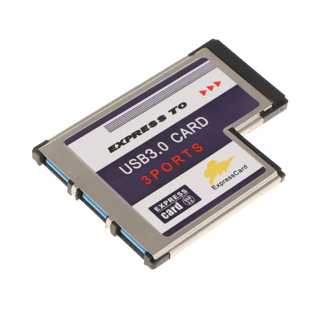3Port USB 3.0 HUB  Card PC ExpressCard Expansion Hidden 54mm