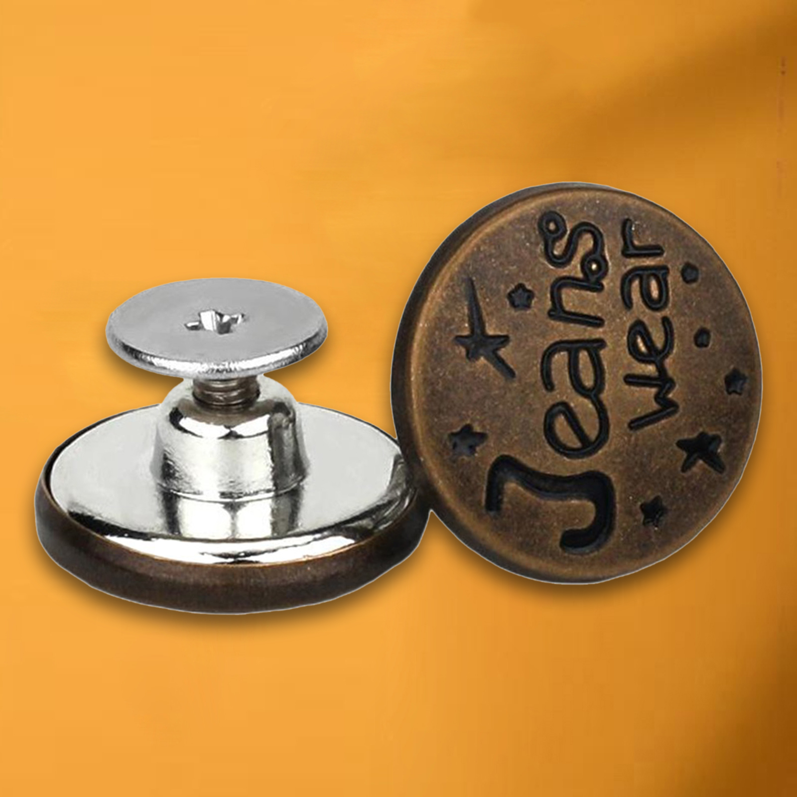 3 Pieces Adjustable Instant Buttons Pins Replacement Removable for Jeans, No Sew, Detachable Pants Button