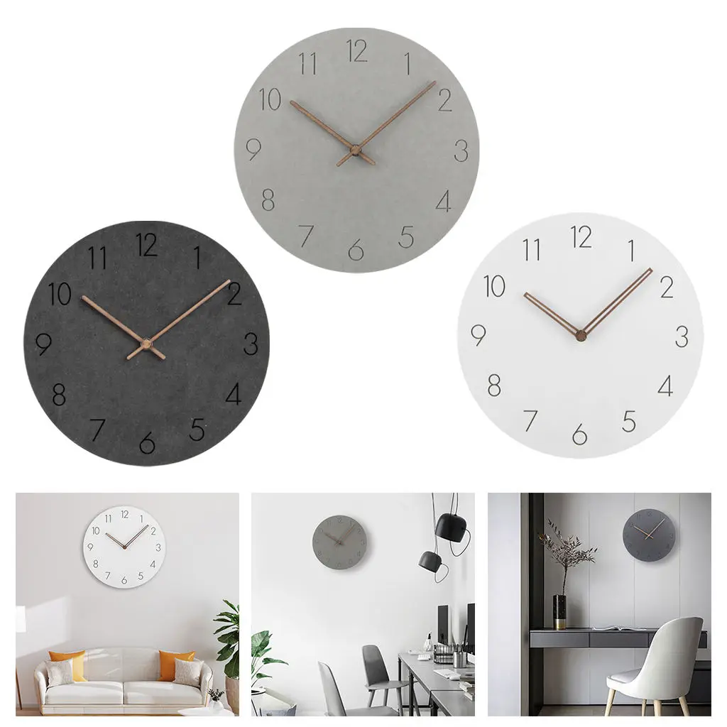 Wood Wall Clock 11 Inch Silent Non Ticking Wall Clocks Battery Operated Clocks for Kitchen Bedroom Home Room Office Decor Gifts
