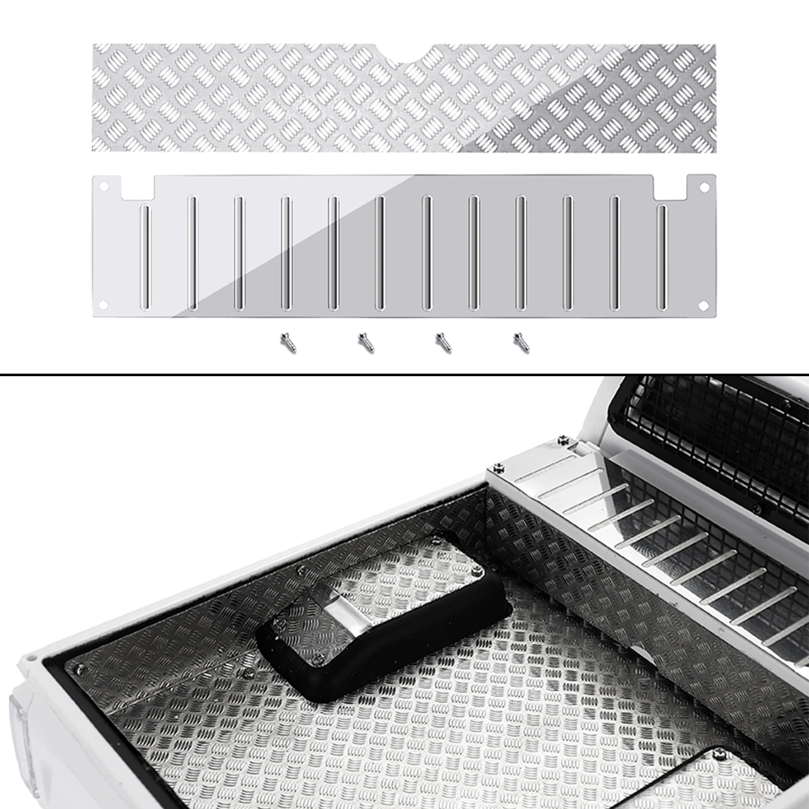 Metal Tool Box Decorative Sheet Plates Fits WPL C14 C24 RC Crawler Car Parts