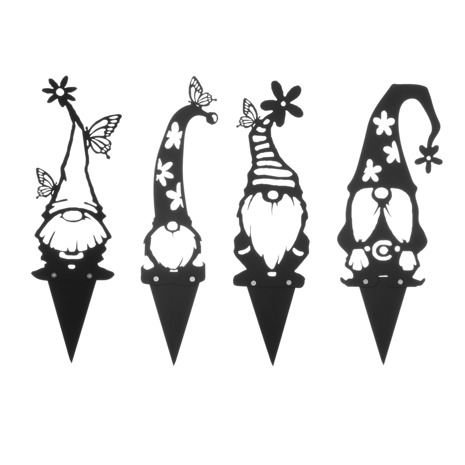 Faceless Gnome Garden Dwarfs Figurine Fairy Patio Silhouettes Statue Decoration Cottage Cupola Backyard Courtyard Ornaments