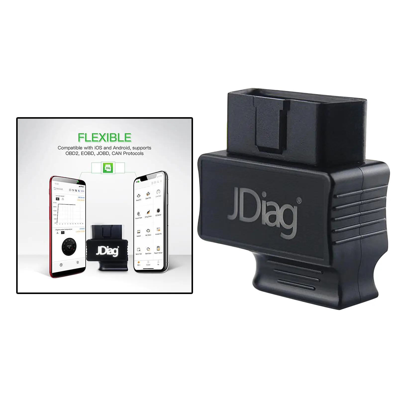Car Diagnostic Scanner Bluetooth 4.0 16-Pin OBD2 EOBD JOBD Scanner Universal For Android/IOS Car Diagnostic Tool Code Reader