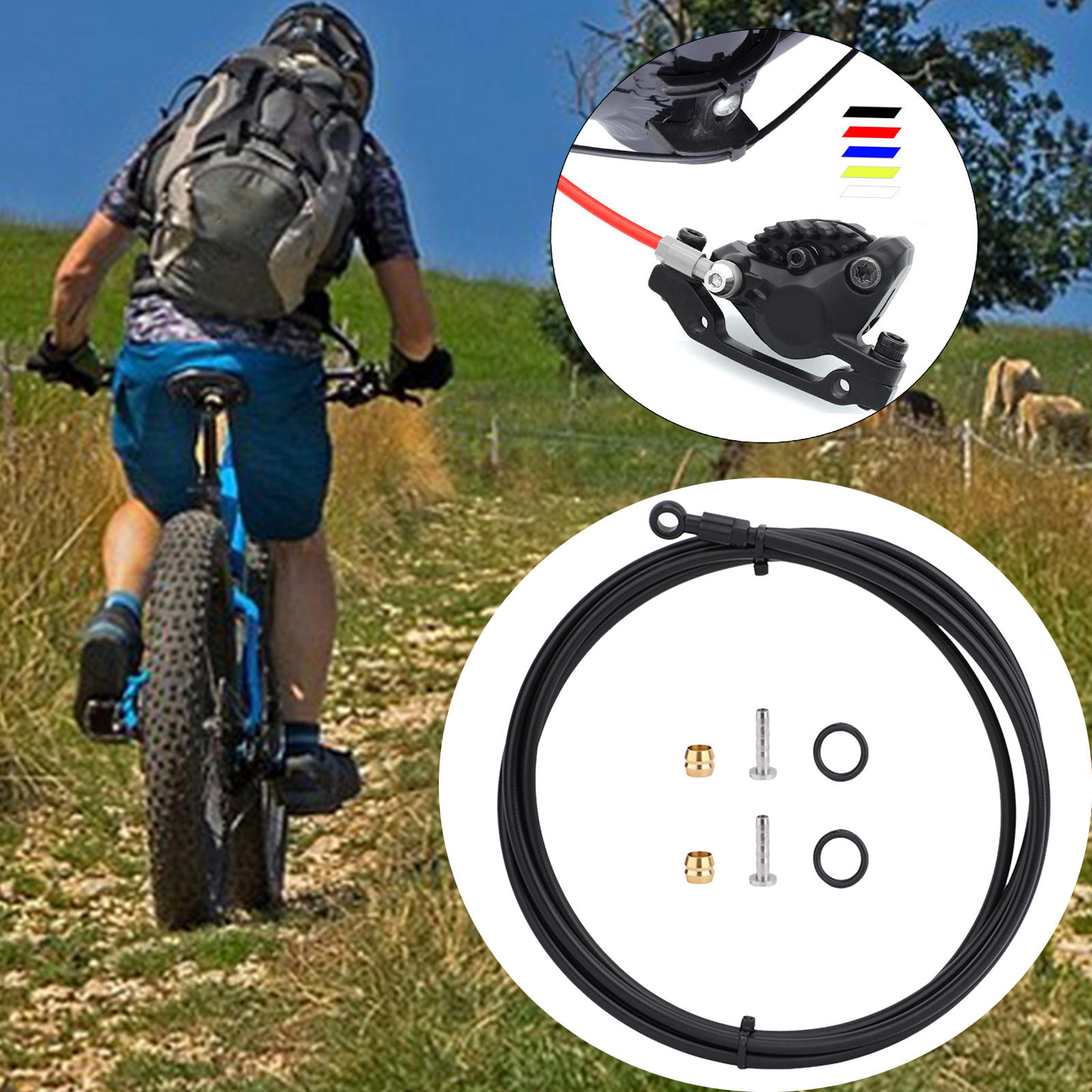 Bike brake hose MTB Hydraulic Disc brake tube Connector Insert Olive Set