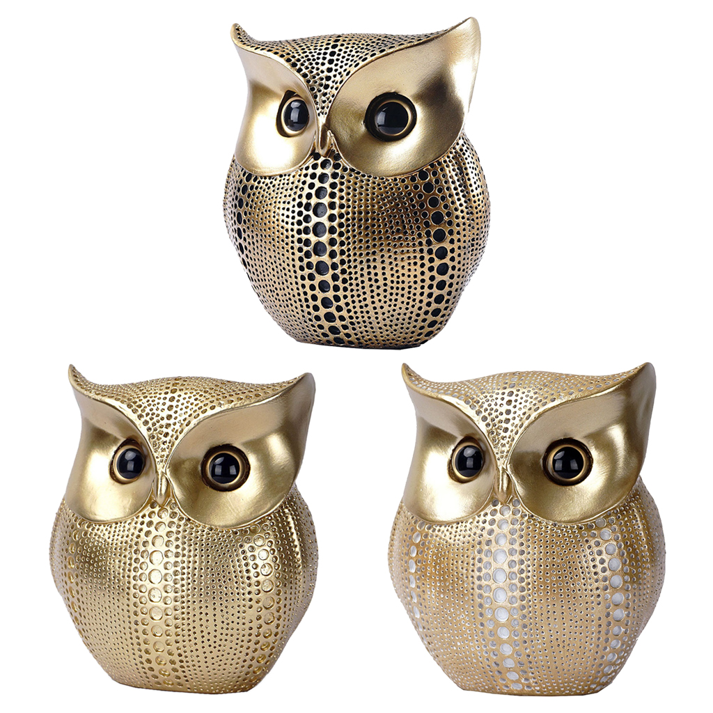 Owl Statue Decor Crafted Figurines for Home Decor Living Room Office Decoration Book Shelf TV Stand Animal Sculptures Collection