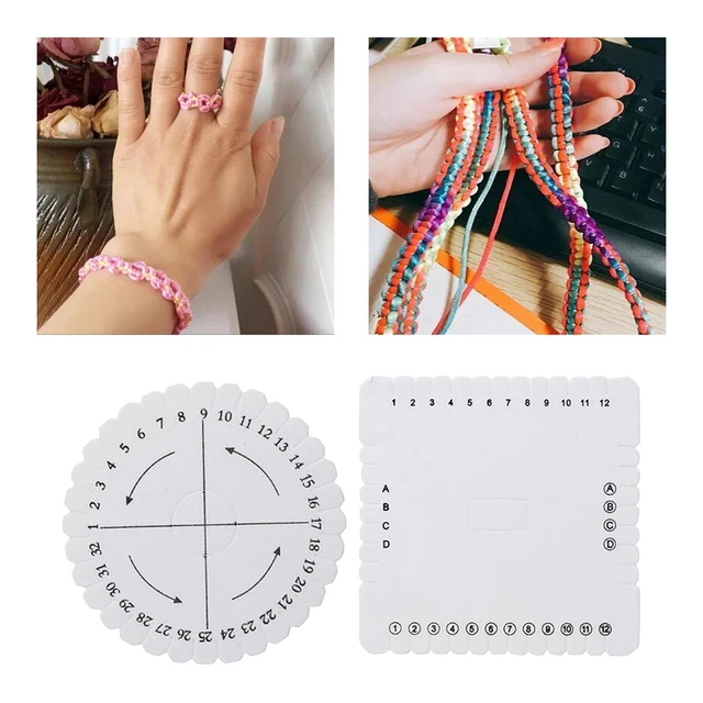 Foam Square Round 4x Jewelry Desgin Board DIY Bracelet Accessories Kumihimo  Disk Foam Disc Braiding Plate Braiding Disk for Loom - AliExpress