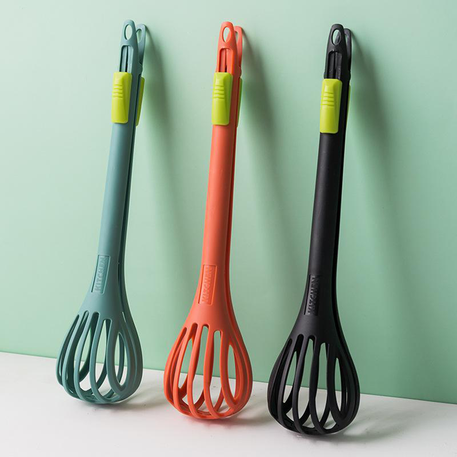 Durable Egg Whisk, Mamual Eggbeater, Muti 2 in 1 Egg Beater, Salad/ Food/
