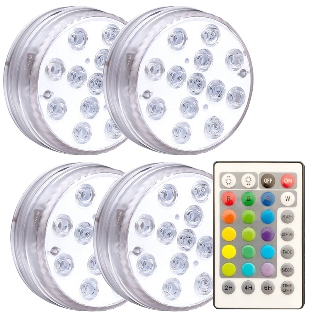 Subaquática para Tanque de Peixes Led à Prova Dwaterproof Água Bateria Operado Multi Cor Submersível Led Luz Lagoa Piscina Festa Casamento 12 16 para tanque de peixes lagoa piscina festa casamento