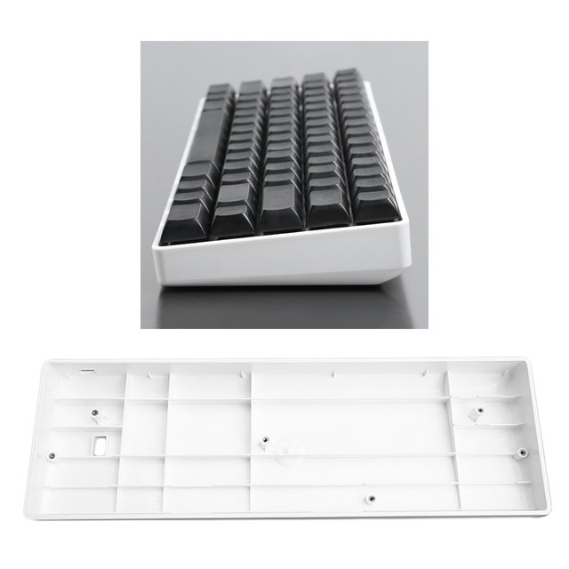 Tutoy DIY 60% Mechanical Keyboard Case Universal Customized Plastic Shell  Base for Gh60 Poker2 - Transparent