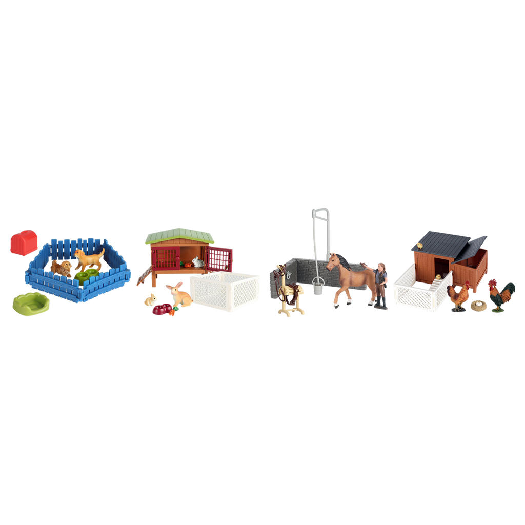 Simulation Farm Animal Model Poultry Micro Landscape Scene House Educational Kid Toy Gift
