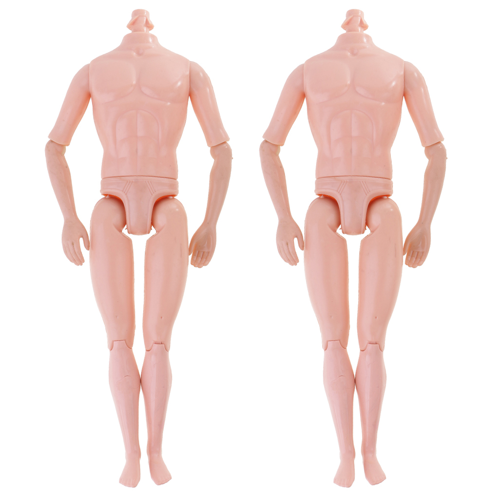 2pieces Nude Body 1/6 Joints Doll Action Figure Movable For Barbies Boyfriend Costume DIY