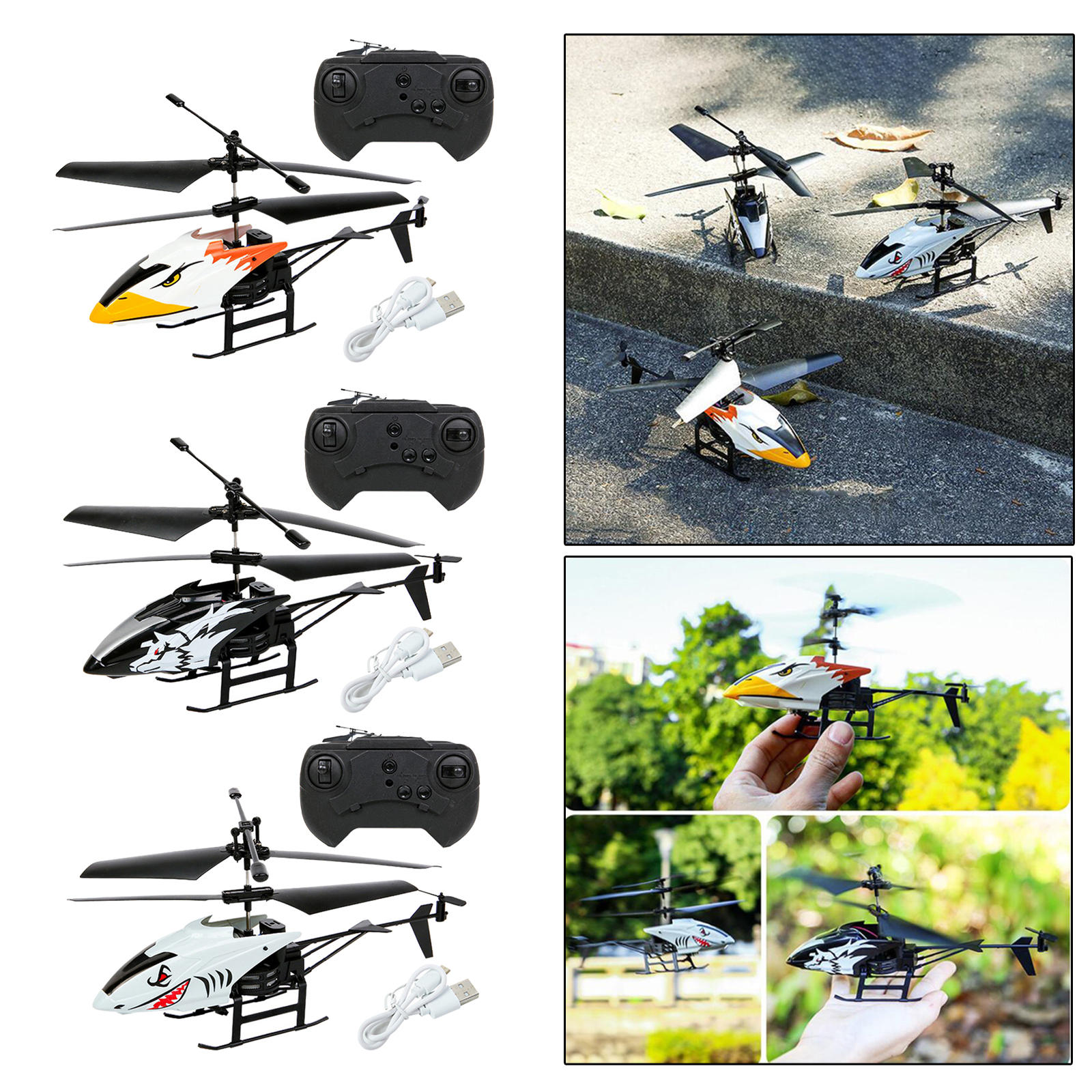 Anti-Collision RC Helicopter 2CH Battery Stability RC Airplane for Kids Children