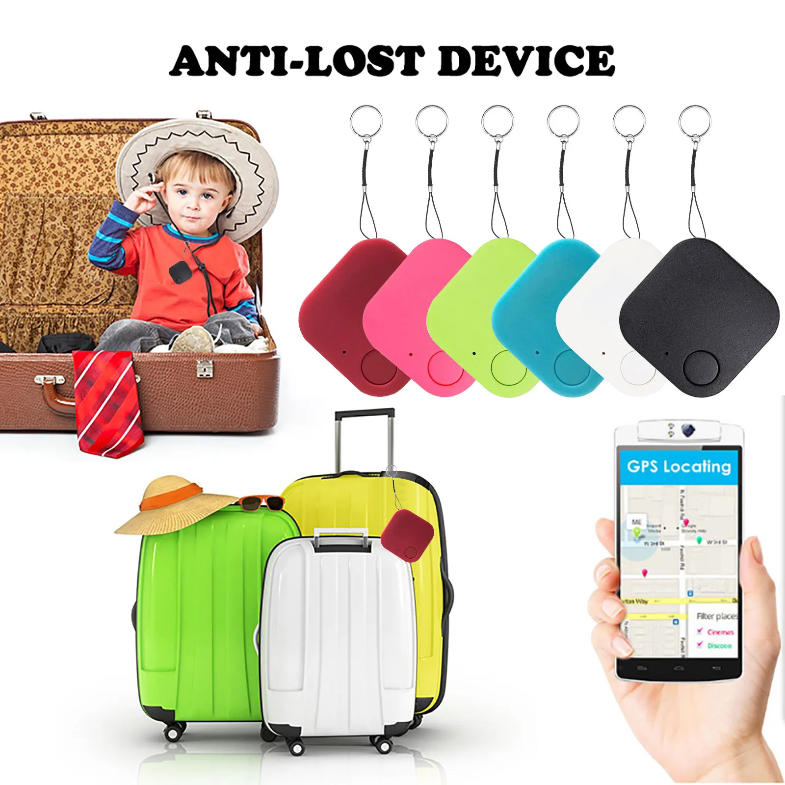 Blue Smart Tag Bluetooth Anti Lost Tracker Funkschlüssel GPS Locator für iOS/iPhone/Android 