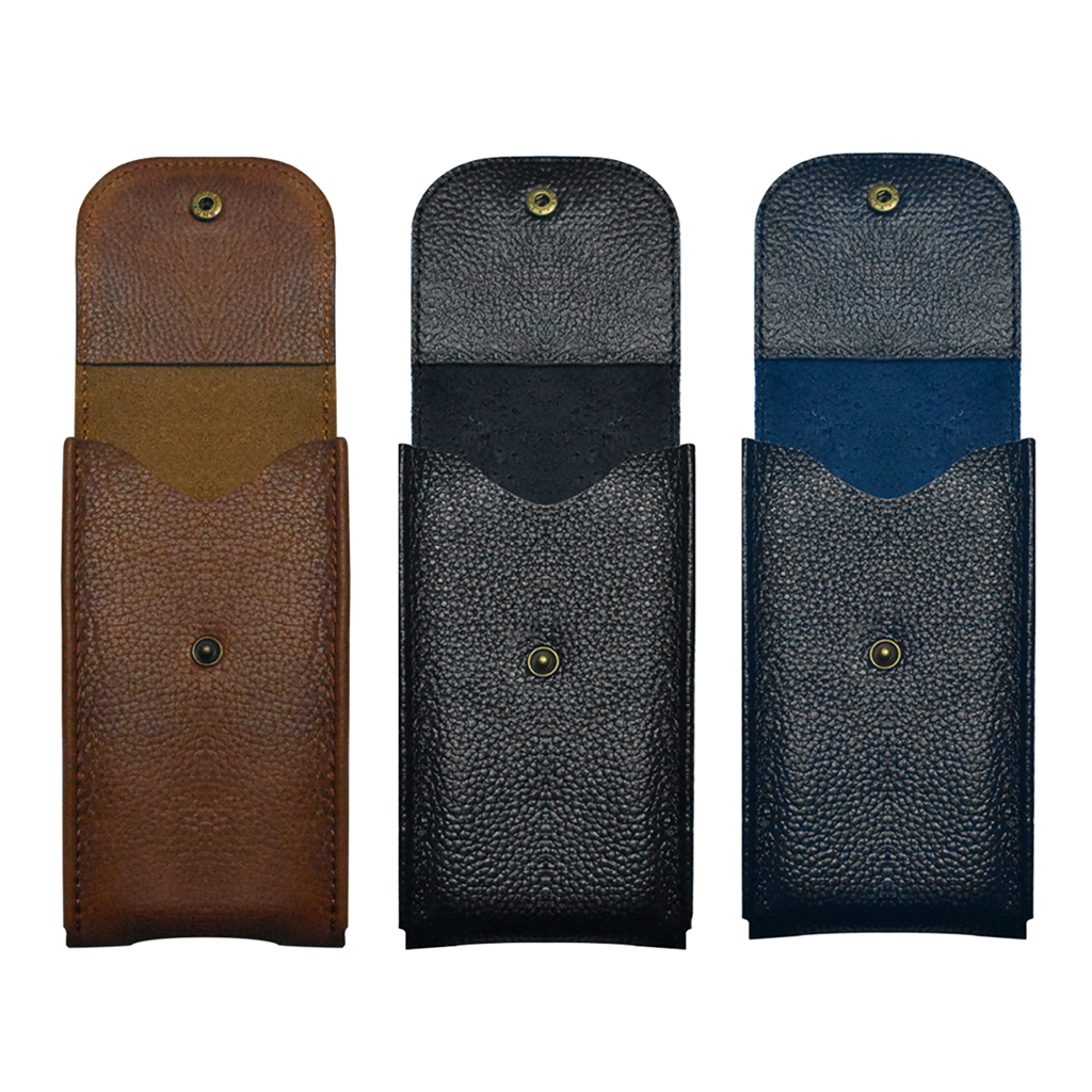 PU Leather Watch Pouch Pocket Watch Storage Case with Snap Button