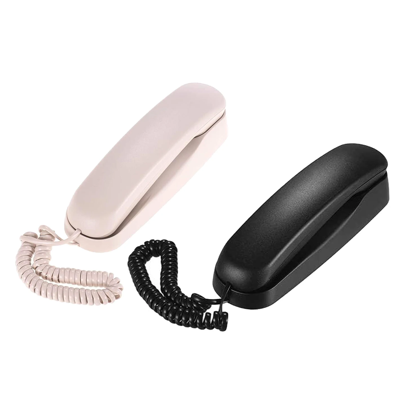 Mini Phone Wall-mount Telephone Desktop Landline Wired Hanging Telephone for Home Office Hotel Business Use