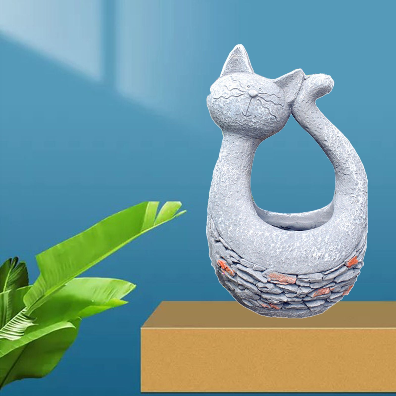 Cute Cat Figure Succulent Plant Pot Animal Flower Planter Flowerpot Home Garden Decor Bonsai Pots Outdoor Decor
