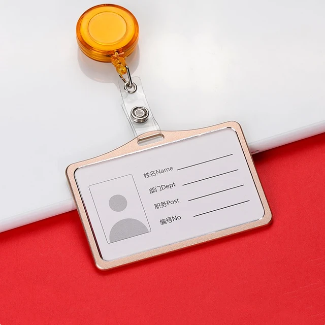 1pc Retractable Badge Card Holder Nurse Doctor Exhibition Id Name Card Badge  Holder School Office Supplies - Badge Holder & Accessories - AliExpress
