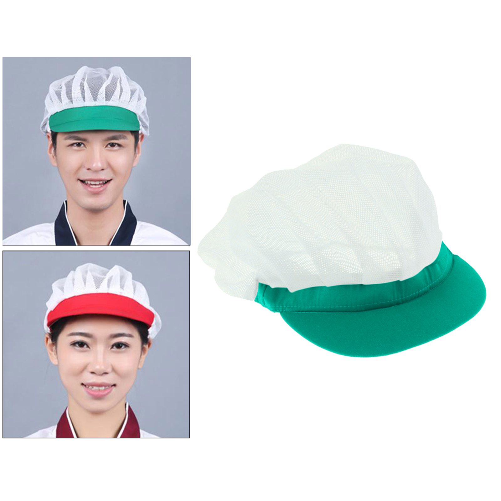 Chef Hats Mesh Kitchen Chef Caps Hair Nets Food Service Hats with Brim,for catering colleges/ schools, restaurants, pubs, cafes