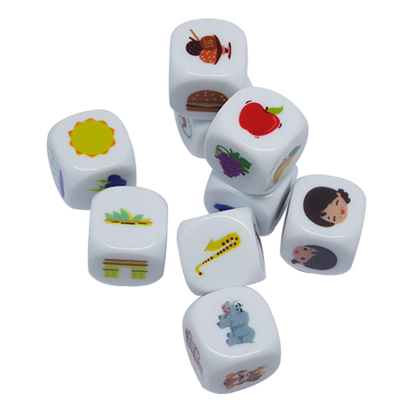9 pcs Dice Telling Story Story Dice Game Family Party Funny Imagine Toys