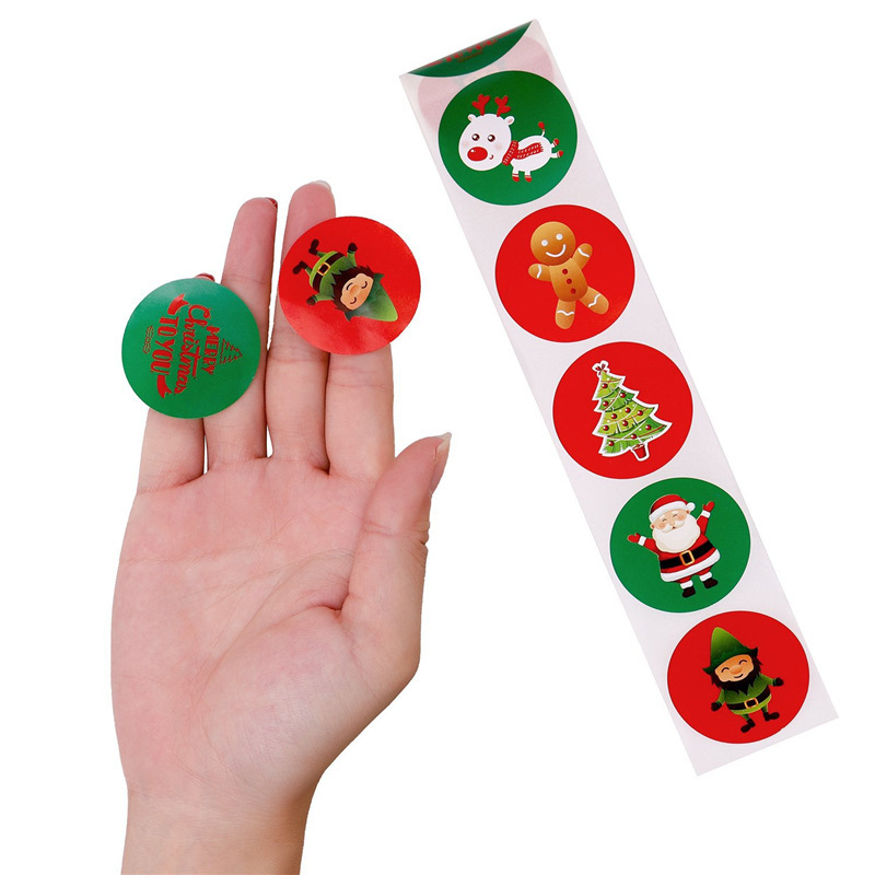 Decoração de Natal Recompensa de Papel Decoração de Natal para Casa Pces Rolo Presente Adesivos Kawaii Adesivo para Casa 500 - 6 Adesivos de recompensa para decoração de natal,