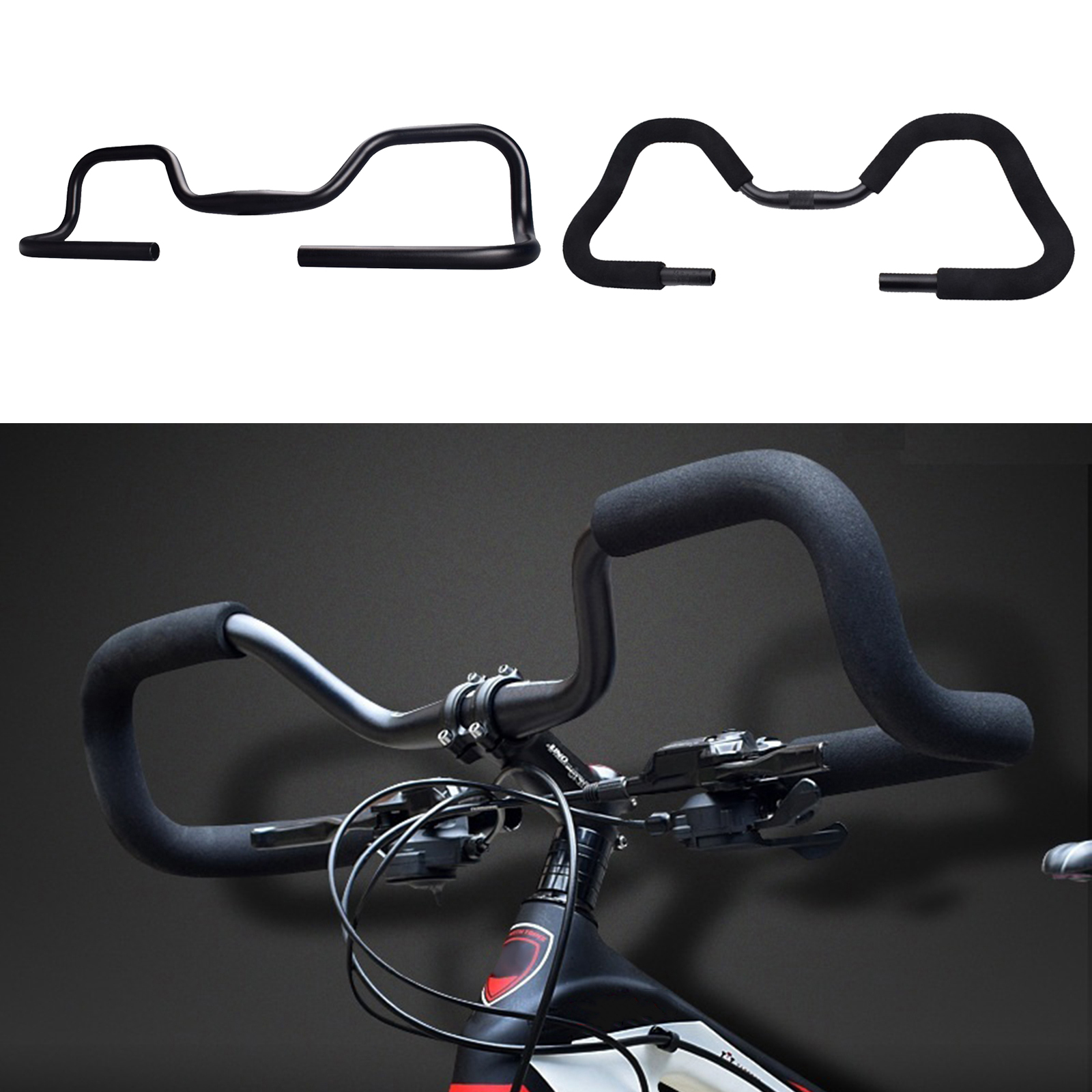 Mountain Bikes Handlebar Bicycles Handlebar 31.8mm Aluminum Alloy Bicycle Accessories Black