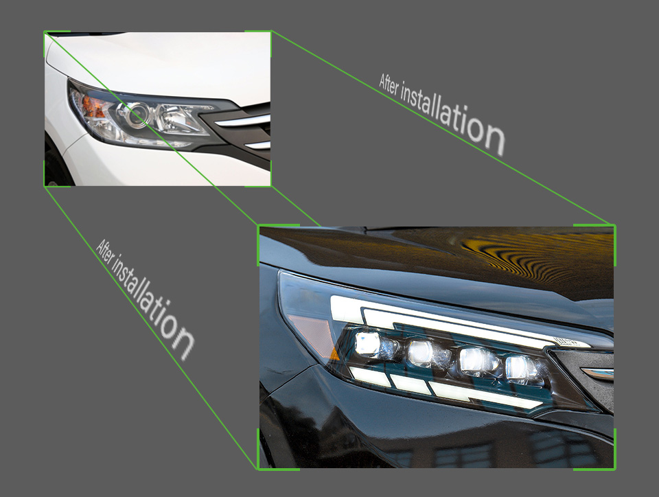 AKD Head Lamp for Honda CR-V LED Headlight 2012-2014 Headlights CRV DRL Turn Signal High Beam Angel Eye Projector Lens