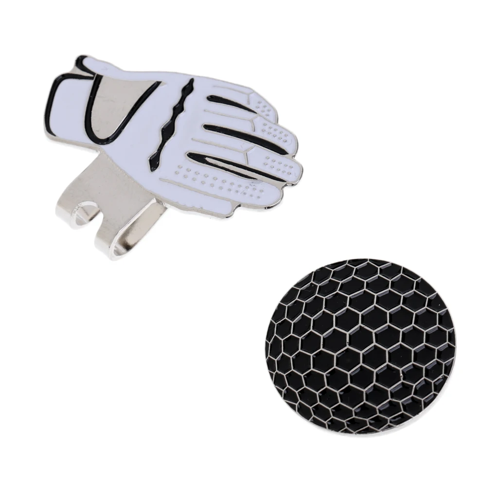 MagiDeal Funny 1Pc Stainless Steel Glove Design Golf Hat Clip With Magnetic Marker Golf Accessory- Portable and Lightweight