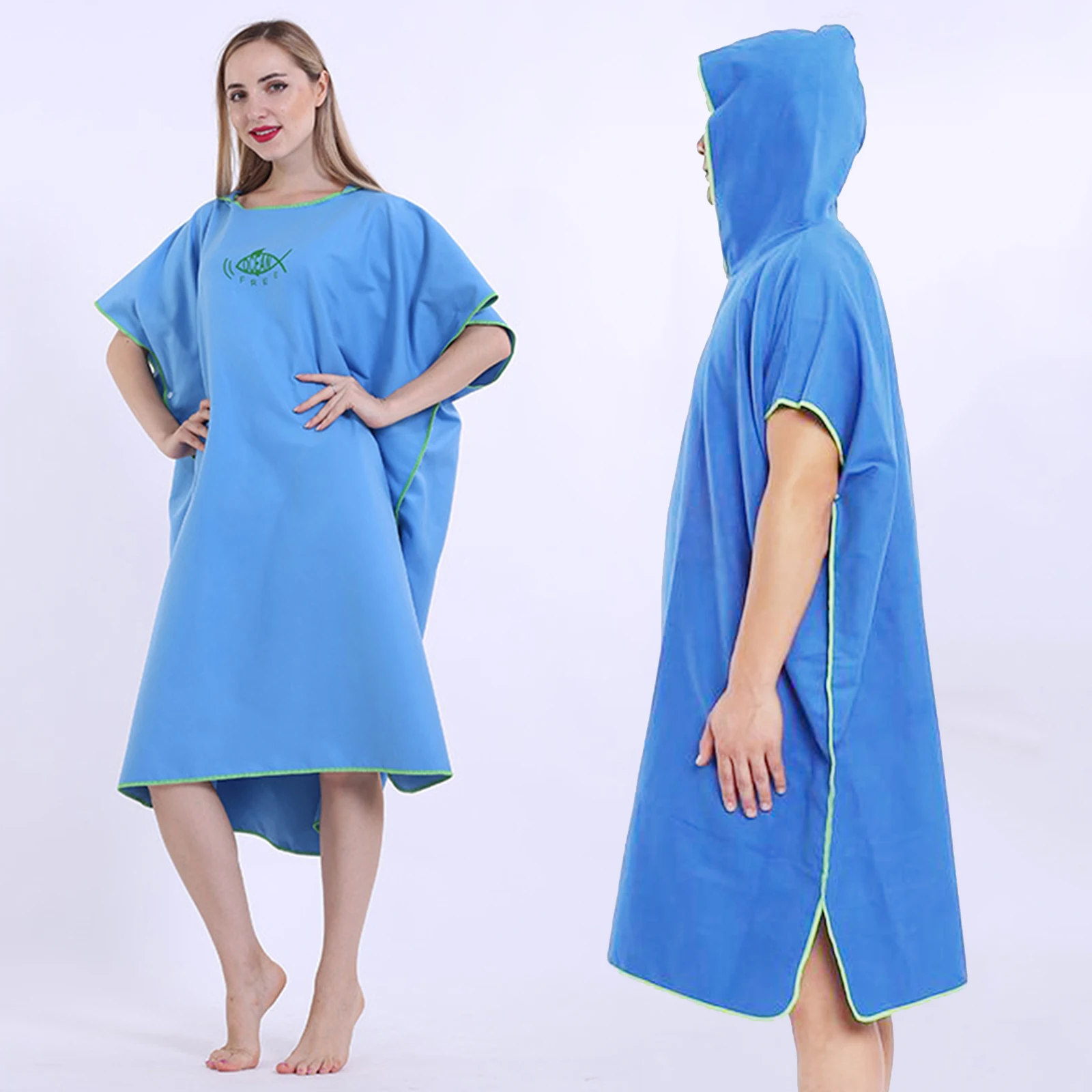 Wetsuit Changing Robe Surf Poncho Hood Changing Towel Quick-Drying Swimming Towel Bath Robe Thermal for Women Men