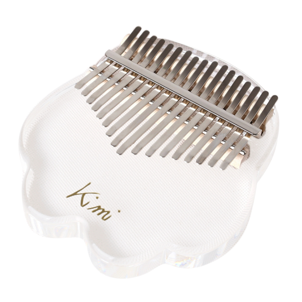 KIMI Professional Kalimba 17 Key Thumb Piano Crystal Clear with Case Sticker