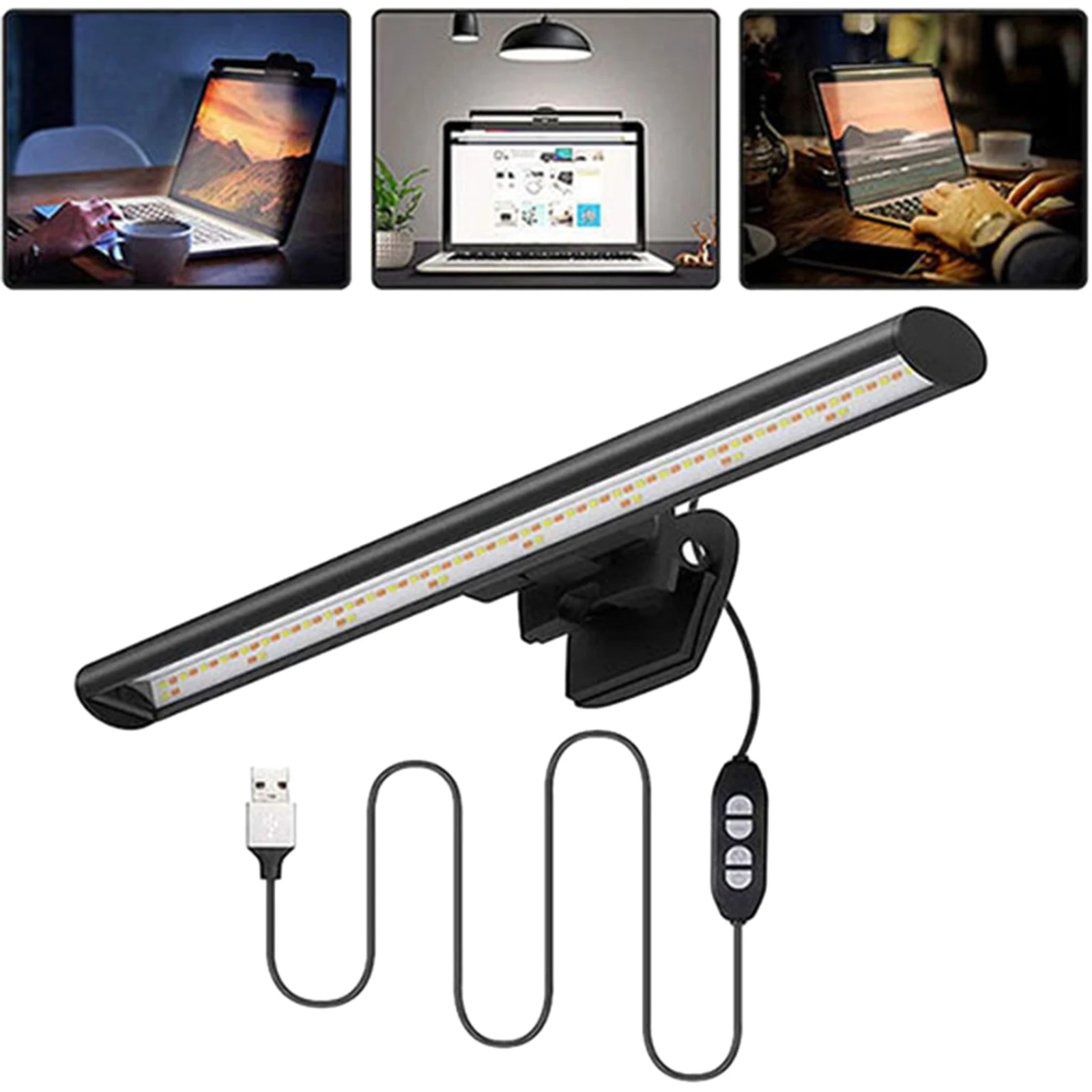 Computer Monitor Light USB Powered Desktop PC LED Screen Lamp Bar Dimmable E-reading Adjustable Home Bedroom Closet Cabinet