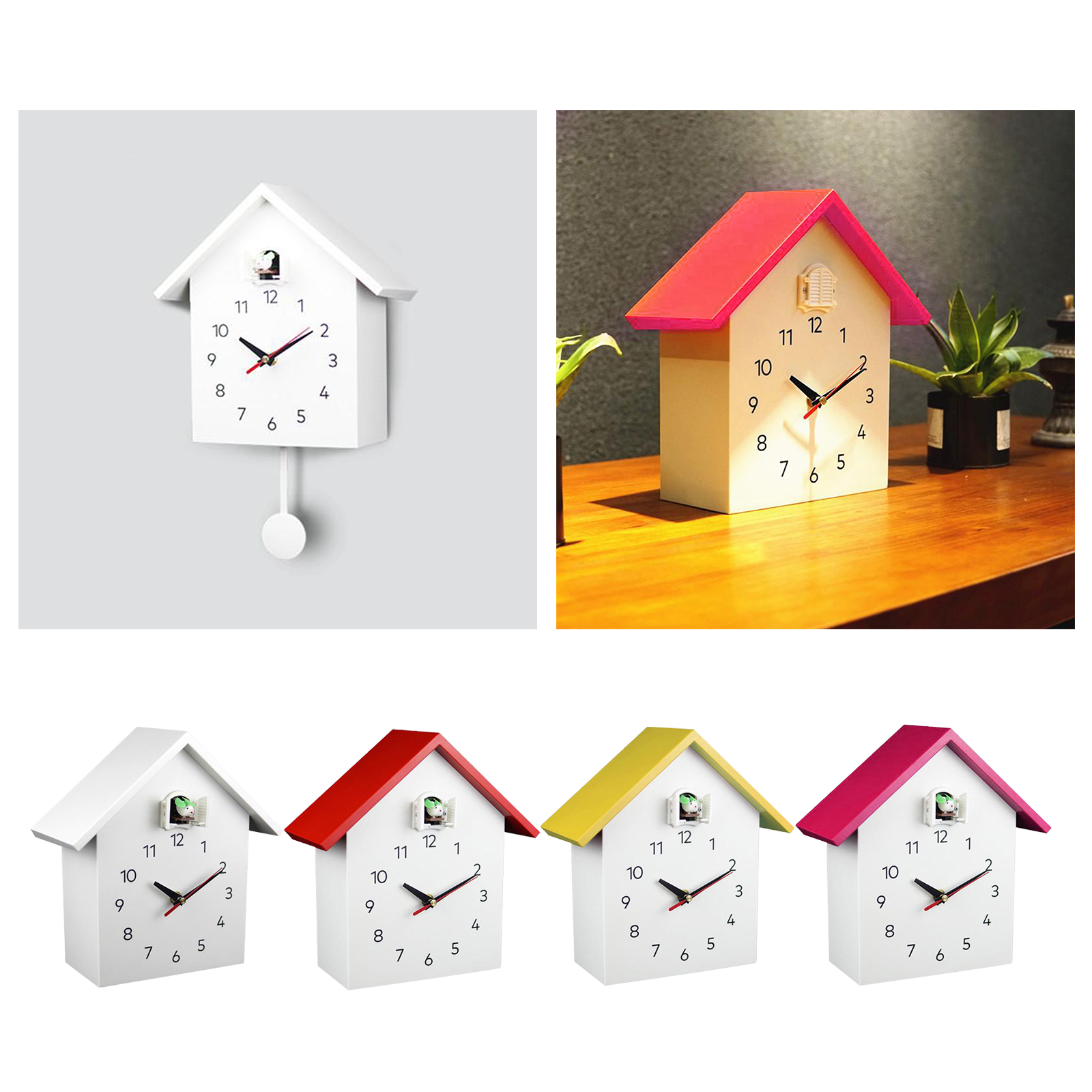 Decorative Wall Clock, Cuckoo Clock out the window, Samll Bird Hourly Clock Art Home Living Room Kitchen Office Decor