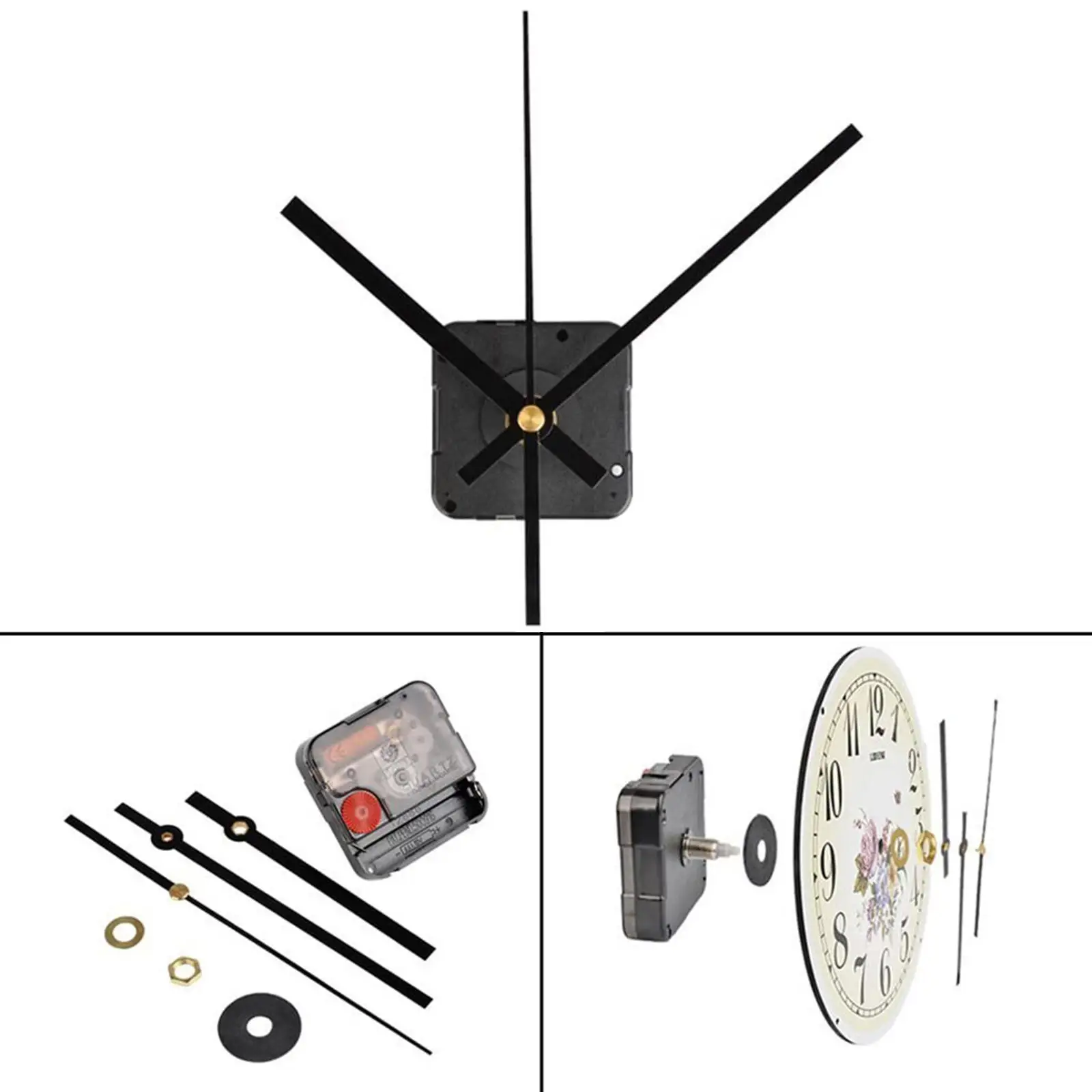 5 sets Quartz Wall Clock Movement Mechanism Battery Operated Repair Kit 