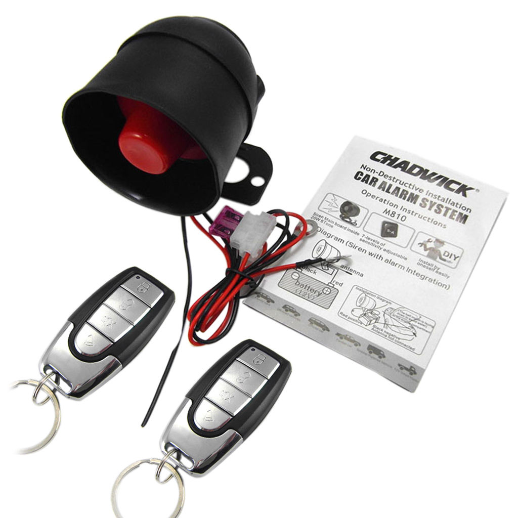 Car Vehicle Alarm Protection Security System With 2 Button Remote Control High reliability and quality burgular system