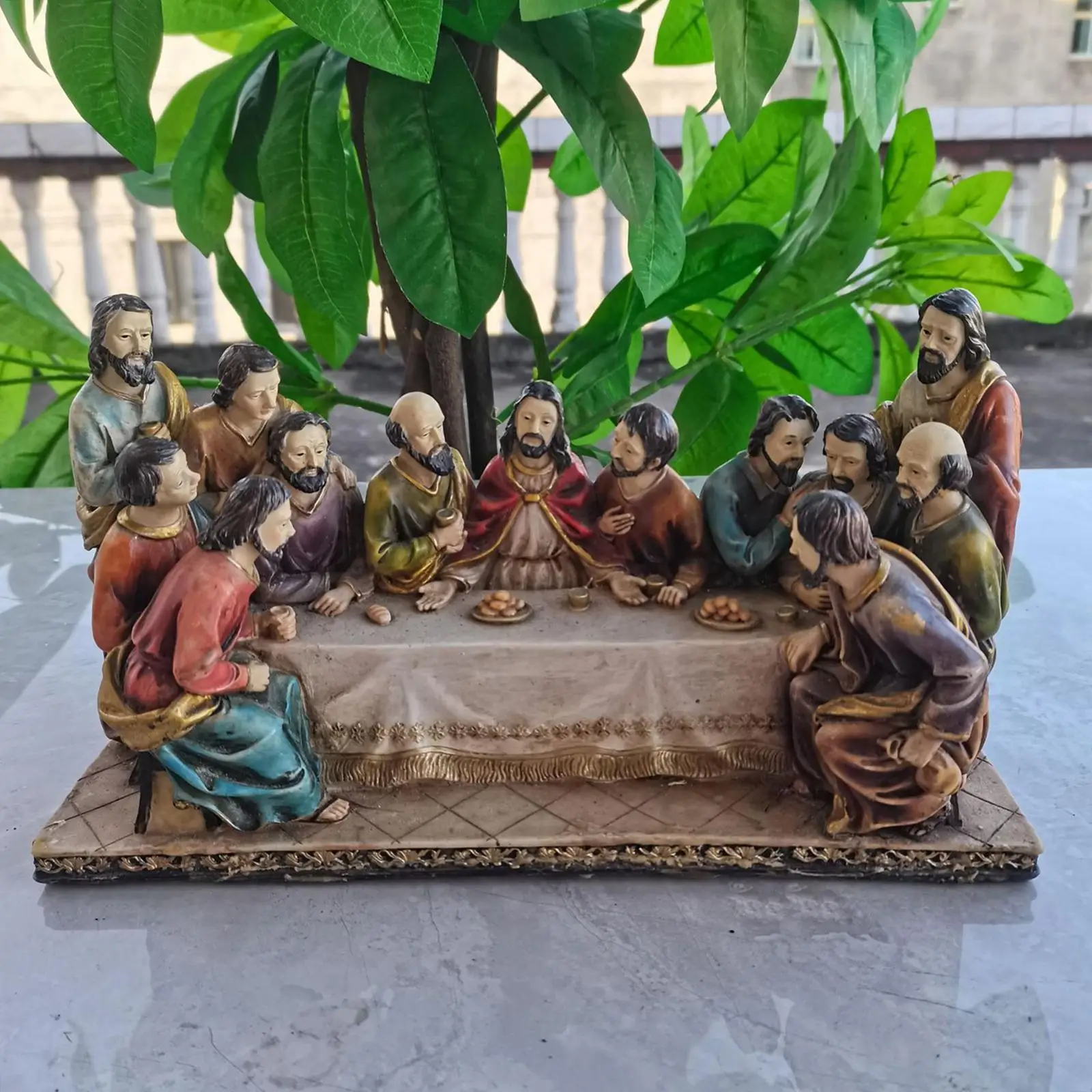 Resin The Last Supper Decorative Statue The Last Supper Scene for Bedroom Office Decor Ornaments Collection Gifts