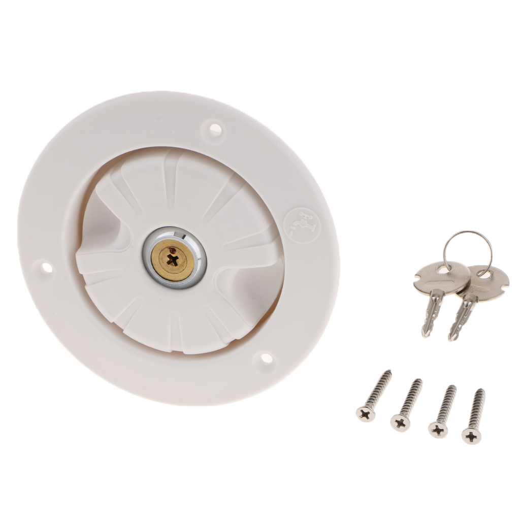Universal Water Tank Filler Plate & Twist  with Keys 38mm for RV Trailer